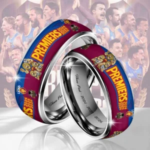 Brisbane Lions 2026 AFL Premiers Custom Alloy Ring - TANTN25823