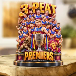 Brisbane Lions 2026 AFL Premiers Custom Shape Acrylic Plaque - TANTN25825