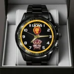 Brisbane Lions 2026 AFL Premiers Black Stainless Steel Watch – TANTN25838