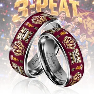 Brisbane Lions 2026 AFL Premiers Custom Alloy Ring - TANTN25845
