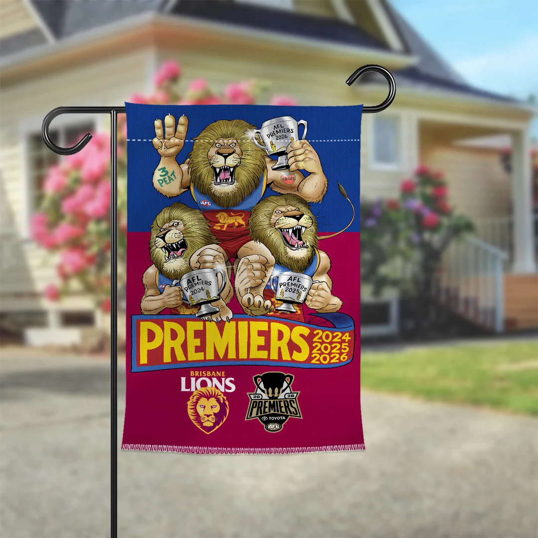 Brisbane Lions 2026 AFL Premiers Double-side Garden Flag - TANTN25871