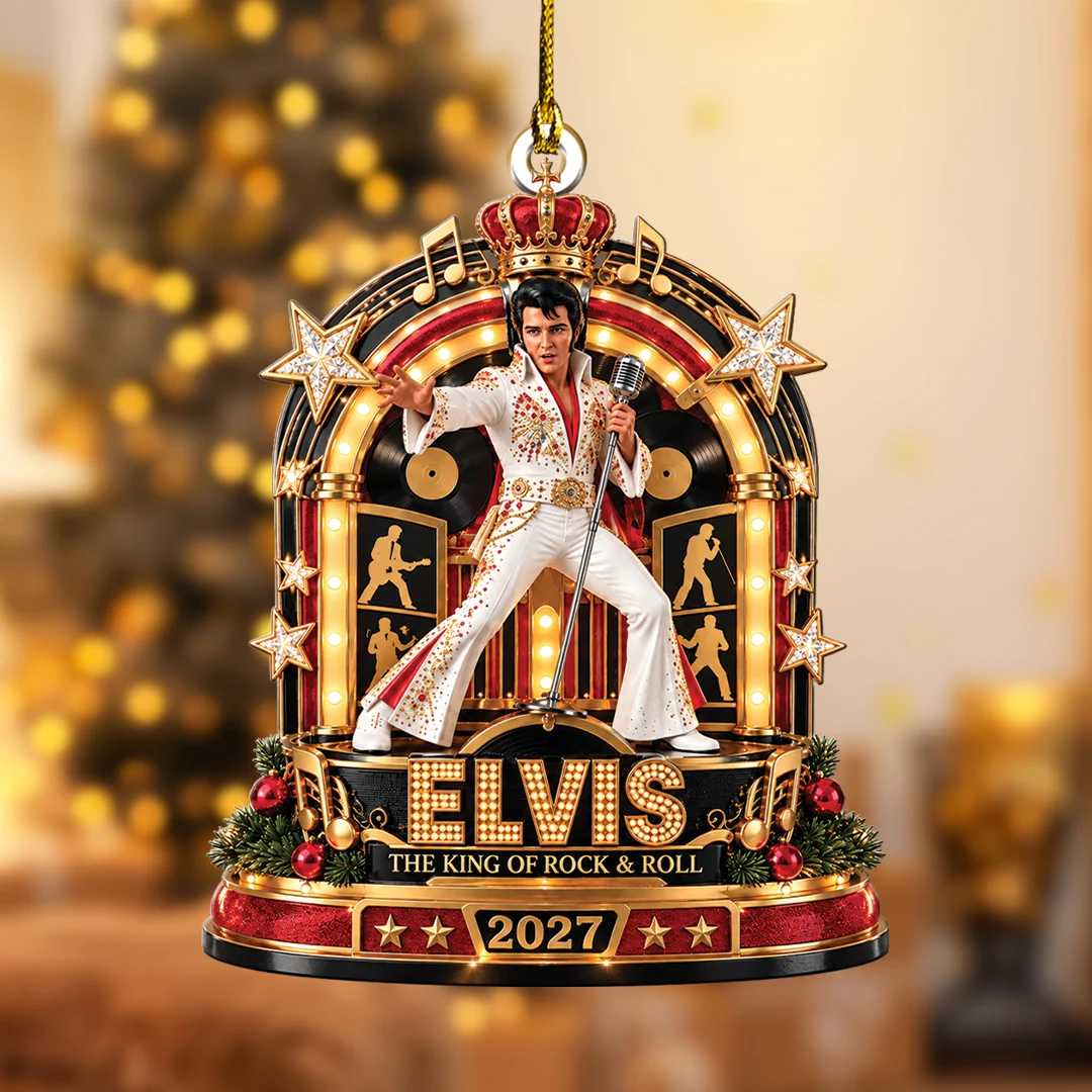 Elvis Presley 2027 Custom Shape 2-side Printed Acrylic Ornament - TANTN25874