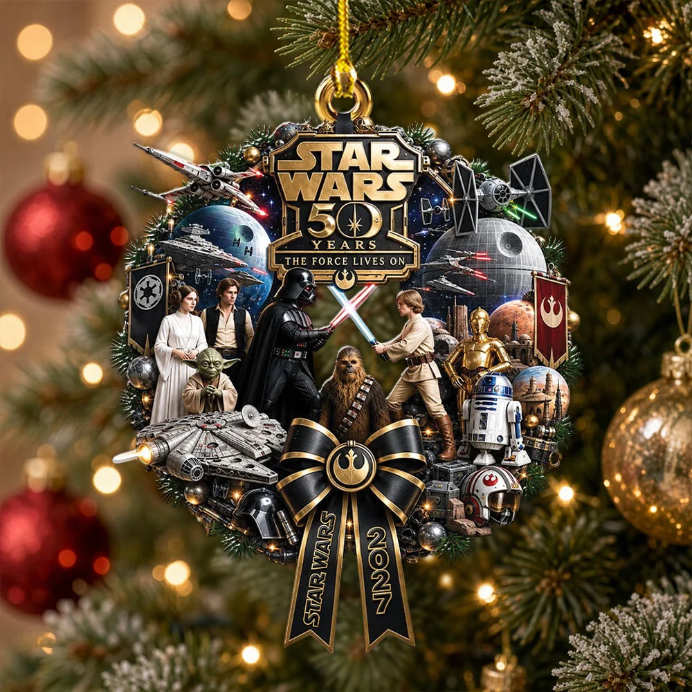 Star Wars 50th Anniversary Custom Shape 2-side Printed Acrylic Ornament - TMTHU9678