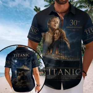 Titanic 30th Anniversary Short Sleeve Button-Down Shirt - TMTHU9014
