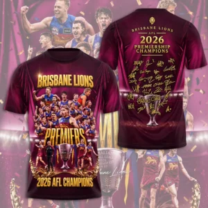 Brisbane Lions 2026 AFL Premiers 3D Apparel – TMTHU9584