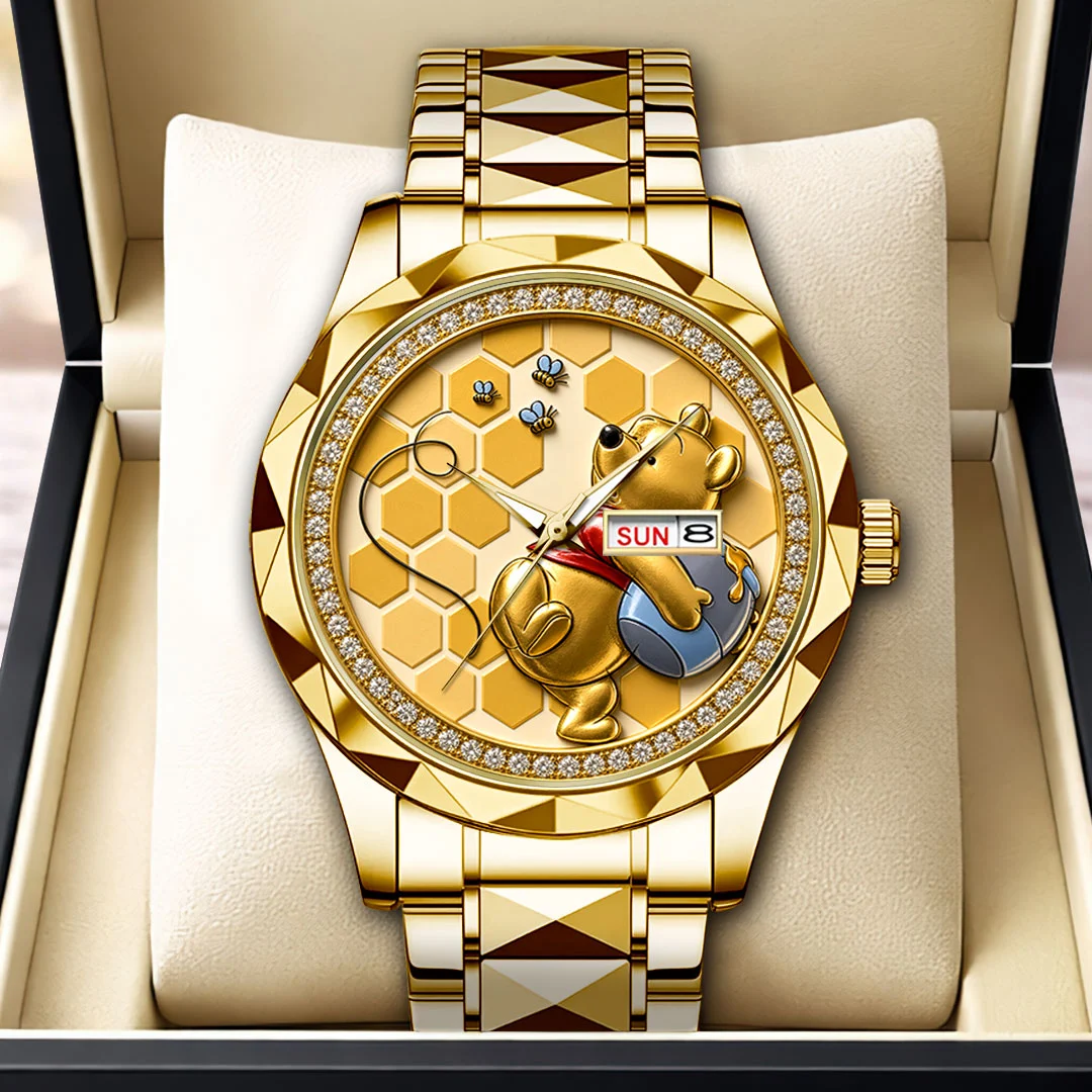 Winnie-the-Pooh Alloy Luxury Quartz Watch - HOATT21372