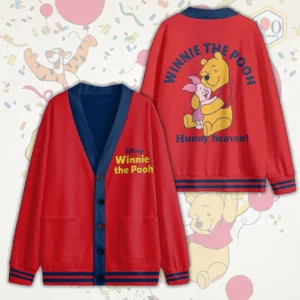 Winnie-the-Pooh Knitted V-neck Cardigan - TMTHU9697