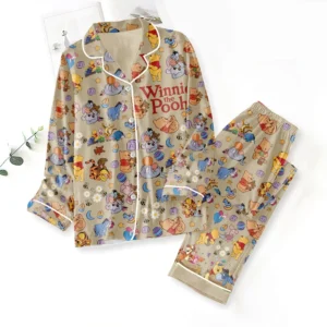 Winnie-the-Pooh Satin Pajama Set with Piping - TMTHU9465
