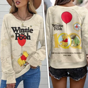 Winnie-the-Pooh Round Neck Raglan Sleeve Sweatshirt – TMTHU9360