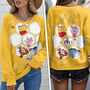 Winnie-the-Pooh 100th Anniversary Round Neck Raglan Sleeve Sweatshirt – TMTHU9345