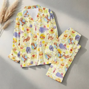 Winnie-the-Pooh Satin Pajama Set with Piping - HOATT21095