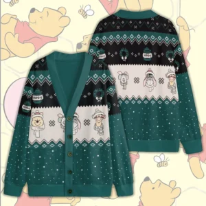 Winnie-the-Pooh Knitted V-neck Cardigan - TMTHU9504