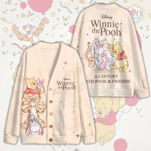Winnie-the-Pooh 100th Anniversary Knitted V-neck Cardigan - TMTHU9264