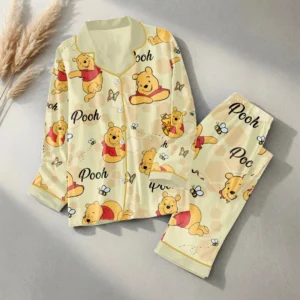 Winnie-the-Pooh Satin Pajama Set with Piping - HOATT20748