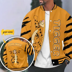 Personalized Winnie-the-Pooh x Tigger Varsity Jacket - HOATT20873