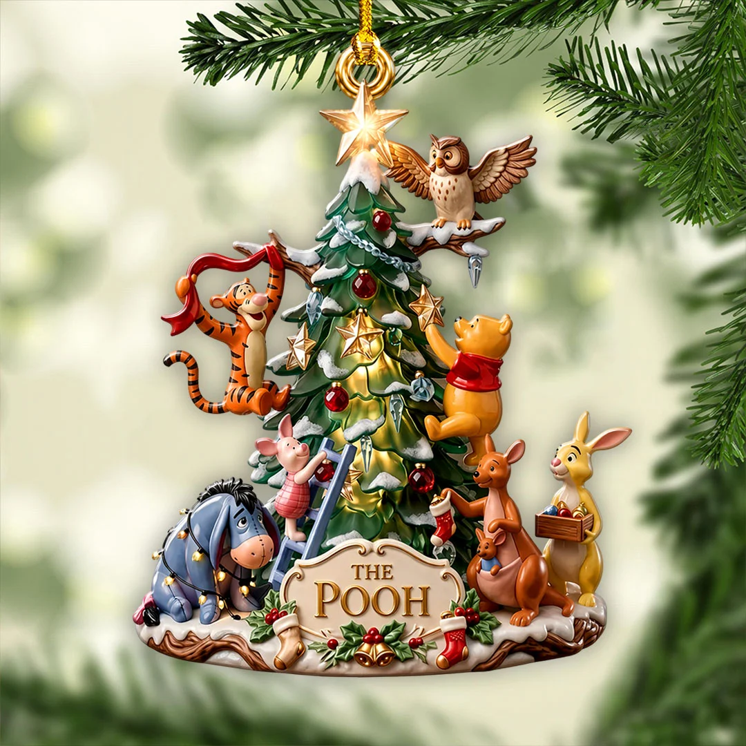 Winnie-the-Pooh Custom Shape 2-side Printed Acrylic Ornament - HOATT21399