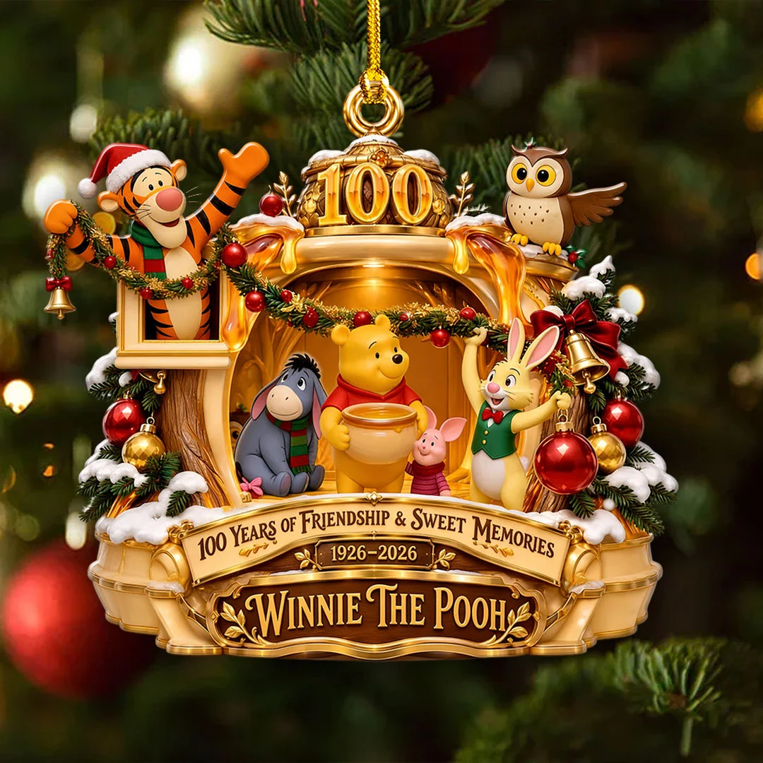 Winnie-the-Pooh Custom Shape 2-side Printed Acrylic Ornament - HOATT21406