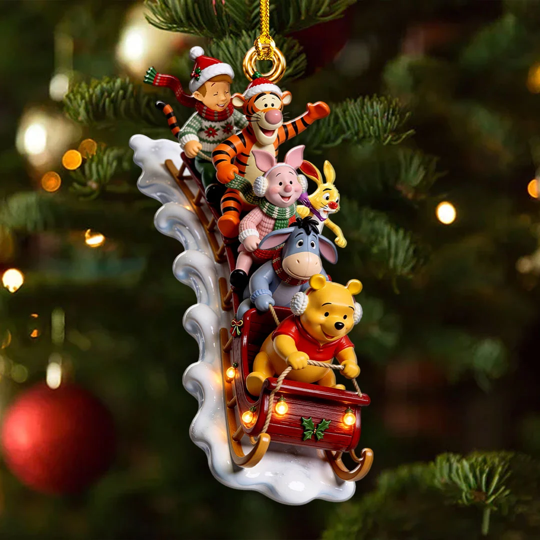 Winnie-the-Pooh Custom Shape 2-side Printed Acrylic Ornament - HOATT21407