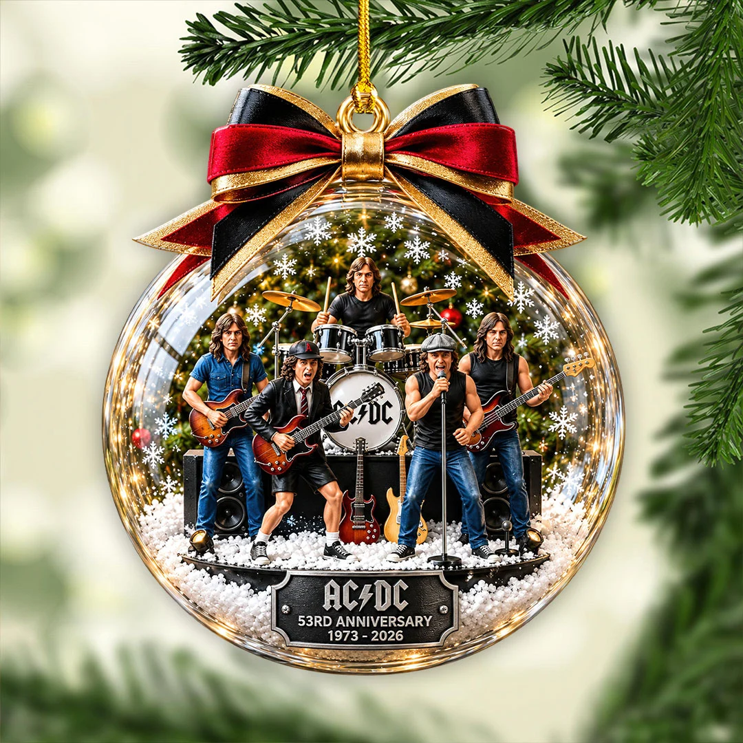 AC/DC 53rd Anniversary Custom Shape 2-side Printed Acrylic Ornament - HOATT21514