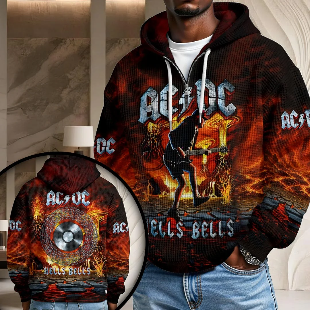 AC/DC Hells Bells 3D Unisex Waffle Hoodie - HOATT26769