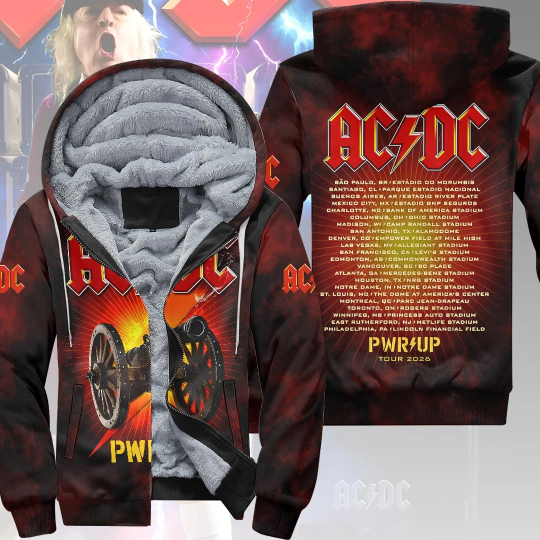 AC/DC 3D Fleece Zip Hoodie - HOATT21487