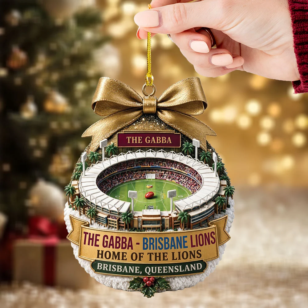 Brisbane Lions Custom Shape 2-side Printed Acrylic Ornament - TMTHU9898