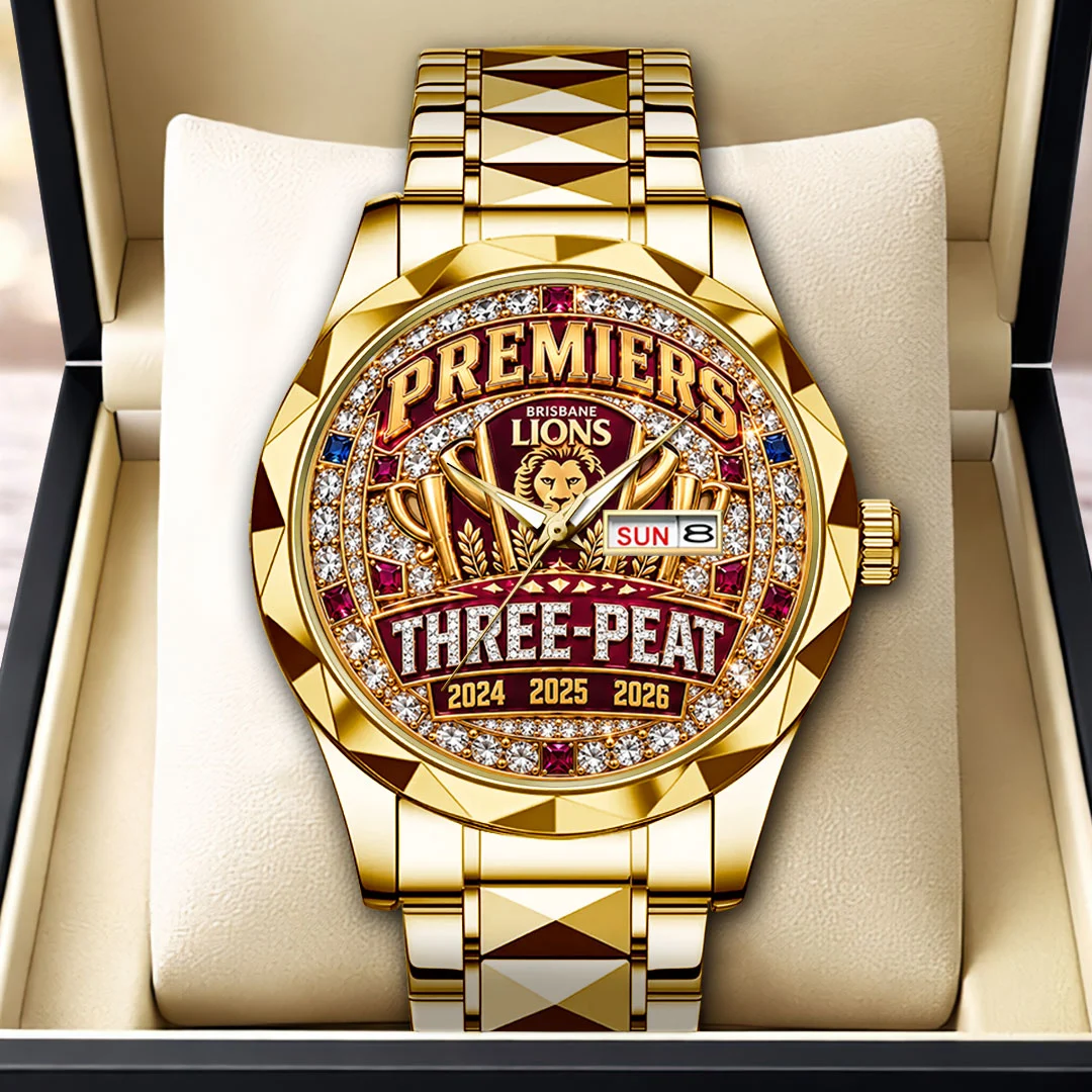 Brisbane Lions 2026 AFL Premiers Alloy Luxury Quartz Watch - HOATT26704