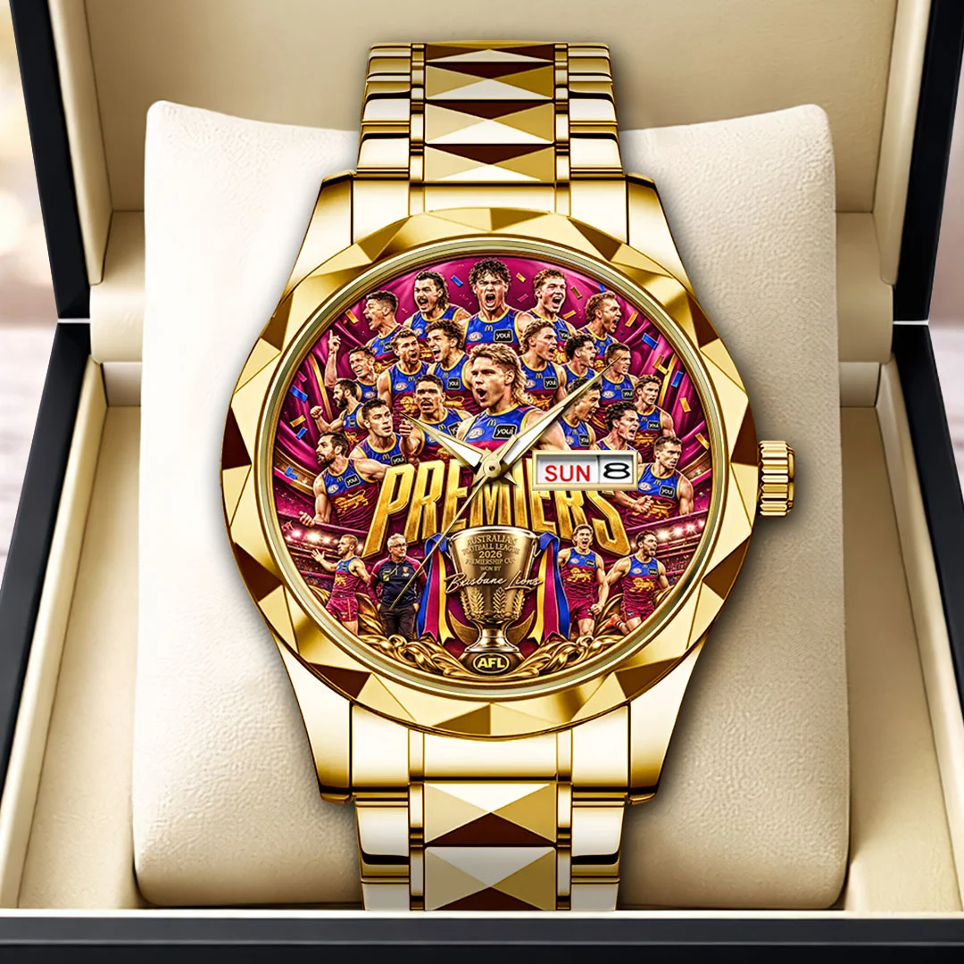 Brisbane Lions 2026 AFL Premiers Alloy Luxury Quartz Watch - HOATT26705