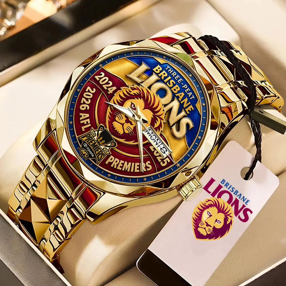Brisbane Lions 2026 AFL Premiers Alloy Luxury Quartz Watch - MAITM15327