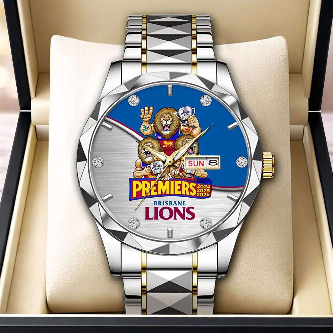 Brisbane Lions 2026 AFL Premiers Alloy Luxury Quartz Watch - HOATT21404