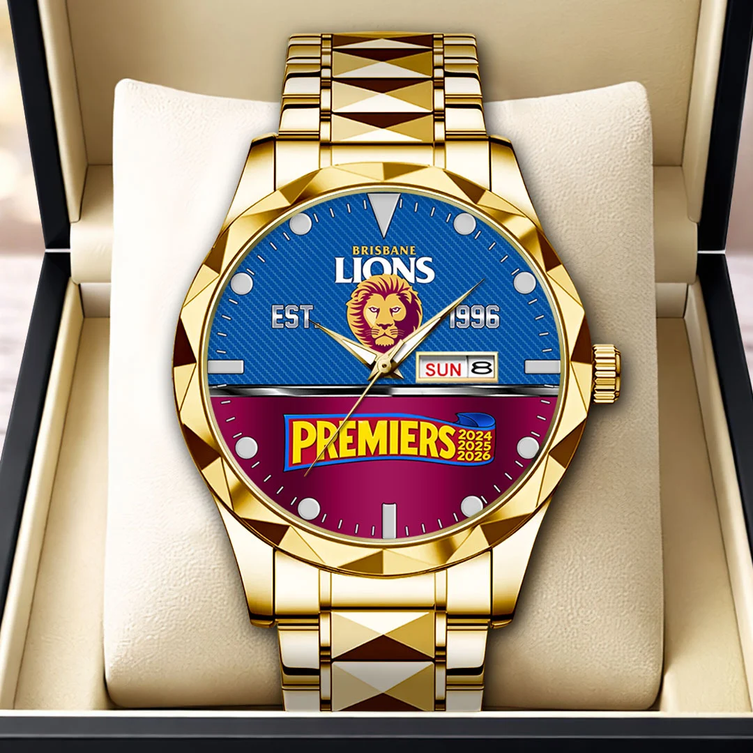 Brisbane Lions 2026 AFL Premiers Alloy Luxury Quartz Watch - HOATT21405