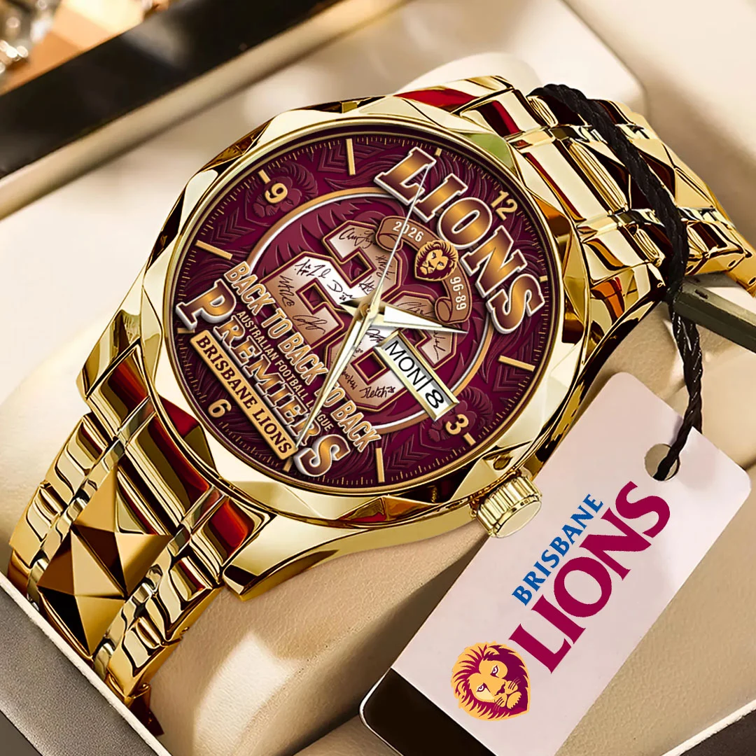 Brisbane Lions Threepeat Premiers Alloy Luxury Quartz Watch - TMTHU9803