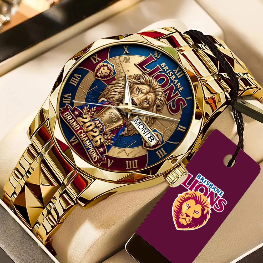 Brisbane Lions Threepeat Premiers Alloy Luxury Quartz Watch - TMTHU9720