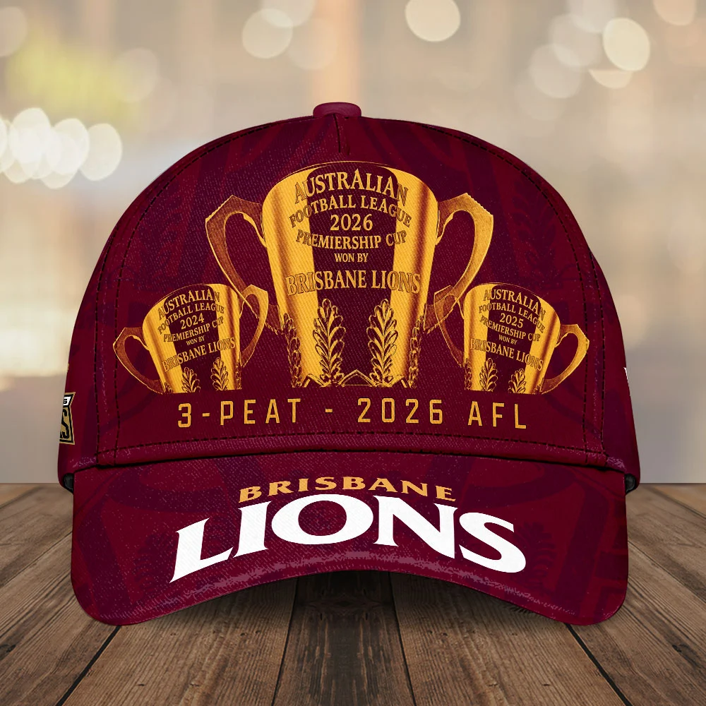 Brisbane Lions Threepeat Premiers Classic Cap - TMTHU9609
