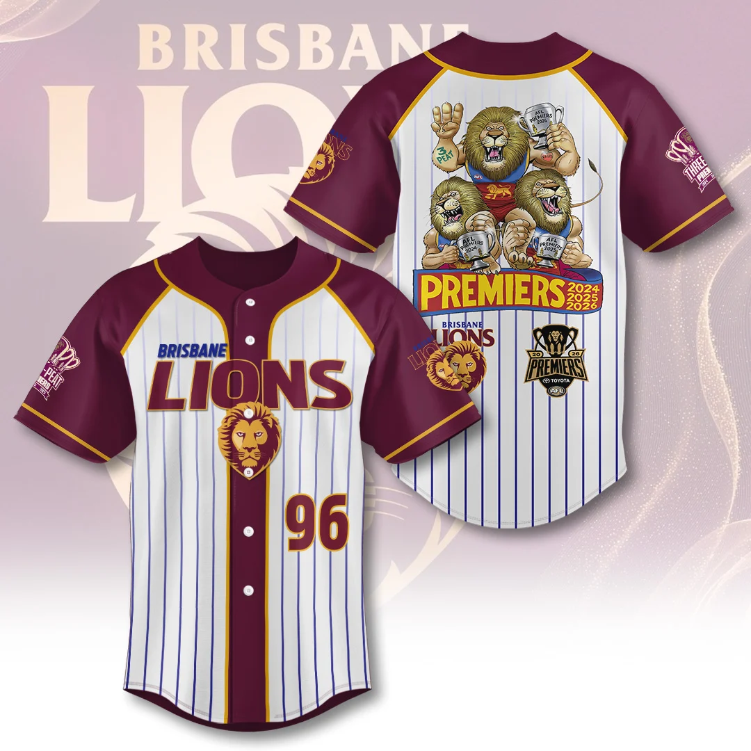 Brisbane Lions 2026 AFL Premiers Baseball Jersey - TANTN26025