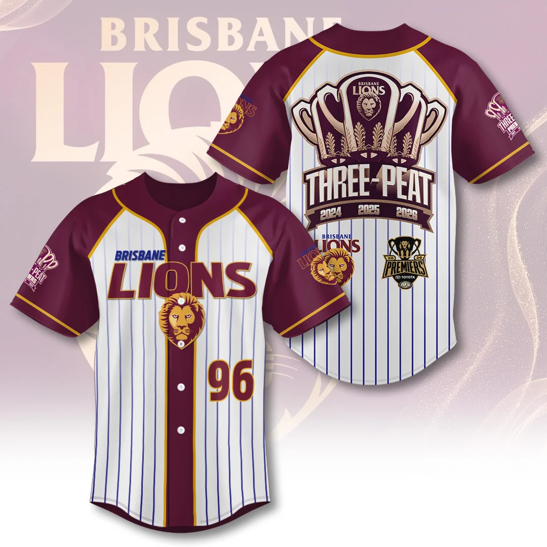 Brisbane Lions 2026 AFL Premiers Baseball Jersey - TANTN26026