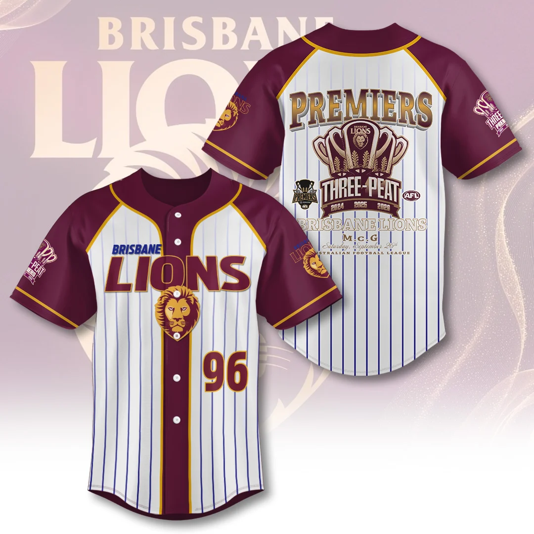 Brisbane Lions 2026 AFL Premiers Baseball Jersey - TANTN26207