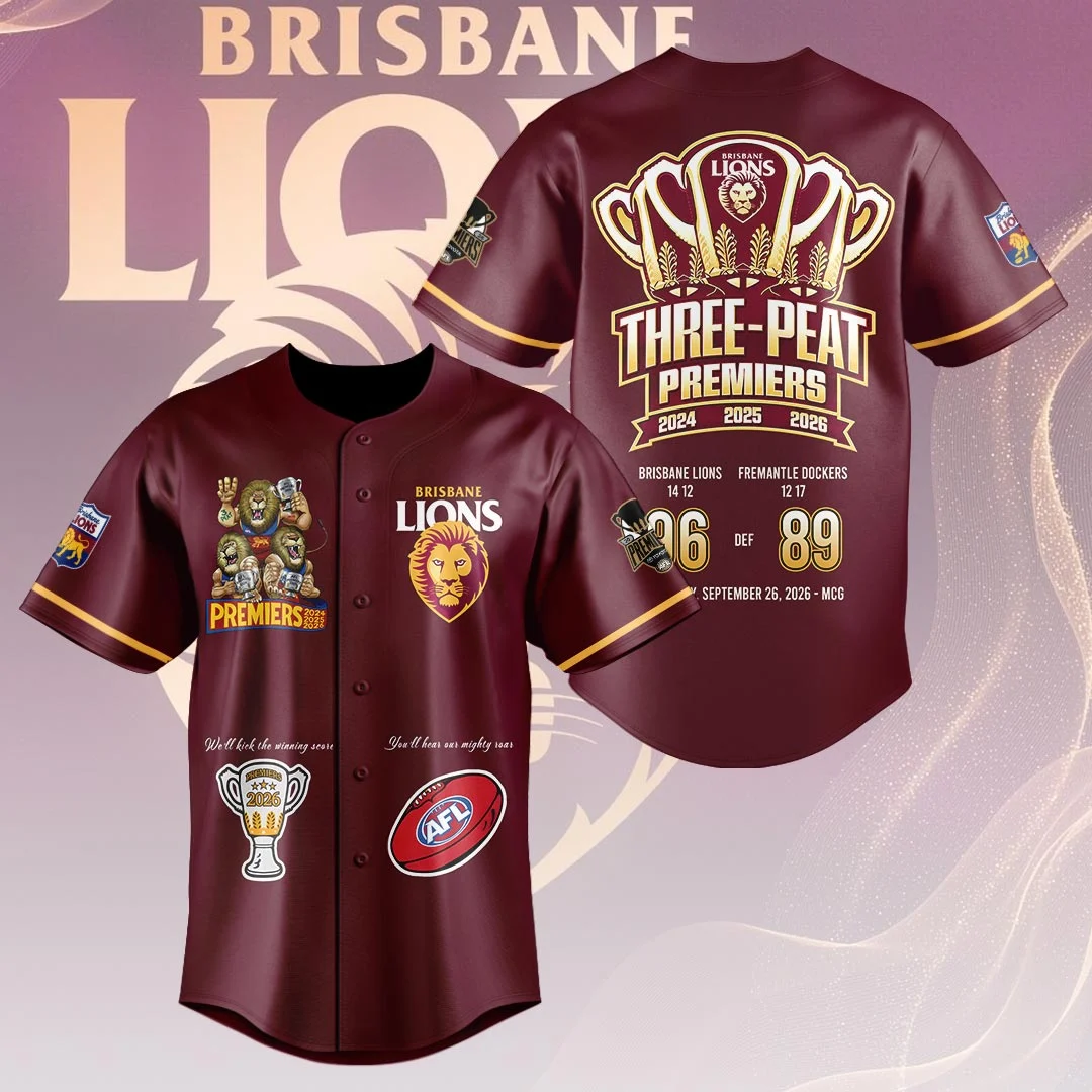 Brisbane Lions 2026 AFL Premiers Baseball Jersey - HOATT21474