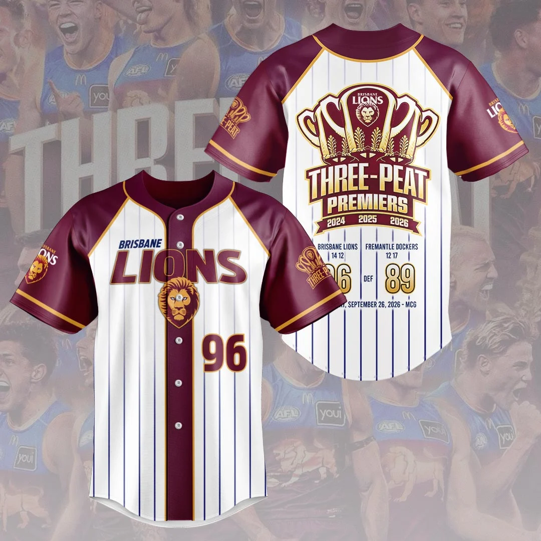Brisbane Lions 2026 AFL Premiers Baseball Jersey - HOATT26732