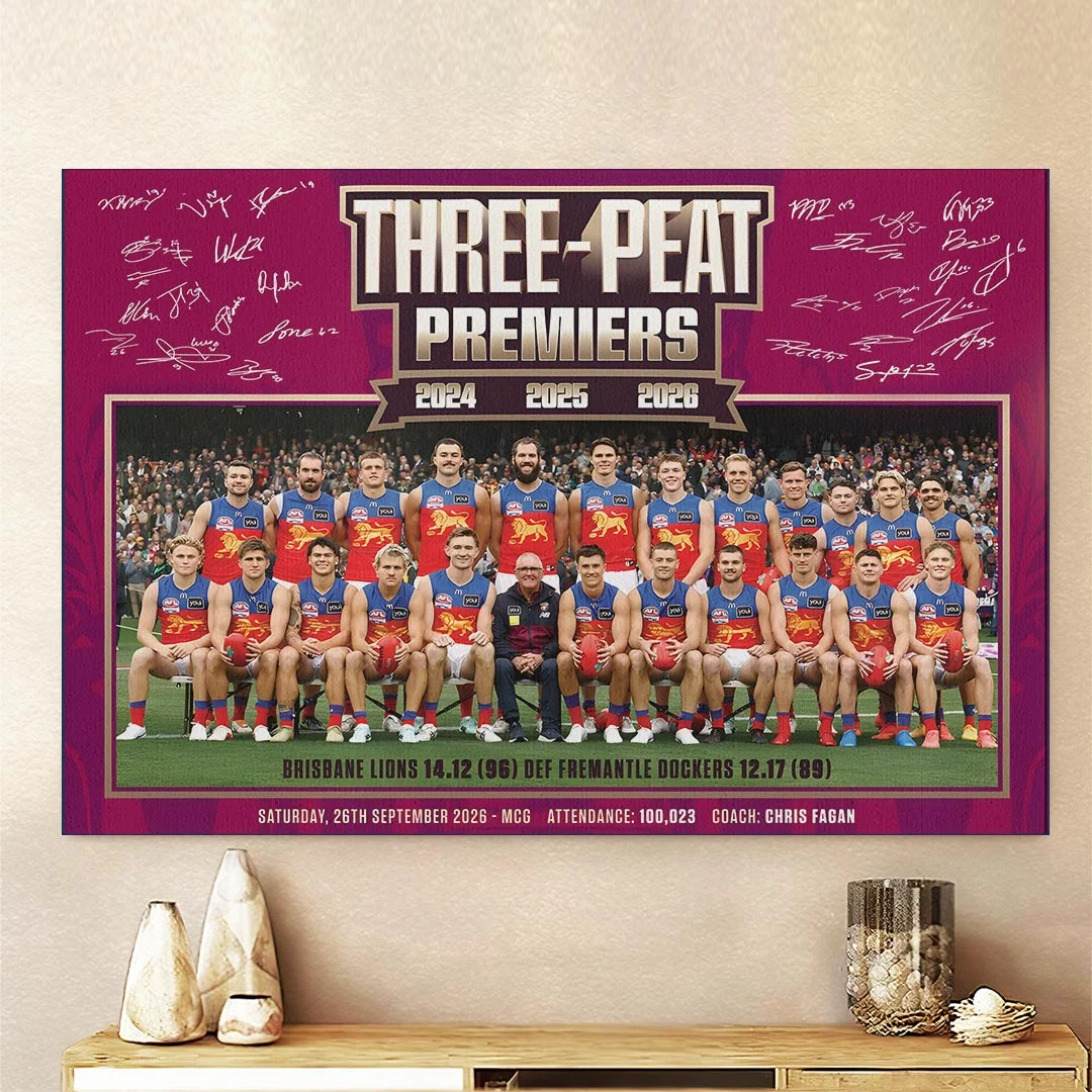 Brisbane Lions 2026 AFL Premiers Canvas With Inner Frame - HOATT21472