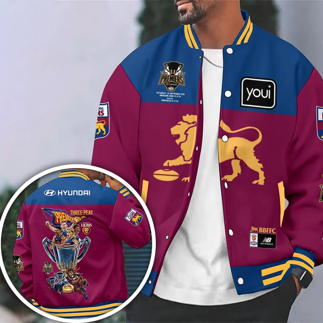 Brisbane Lions 2026 AFL Premiers Varsity Jacket - HOATT26806