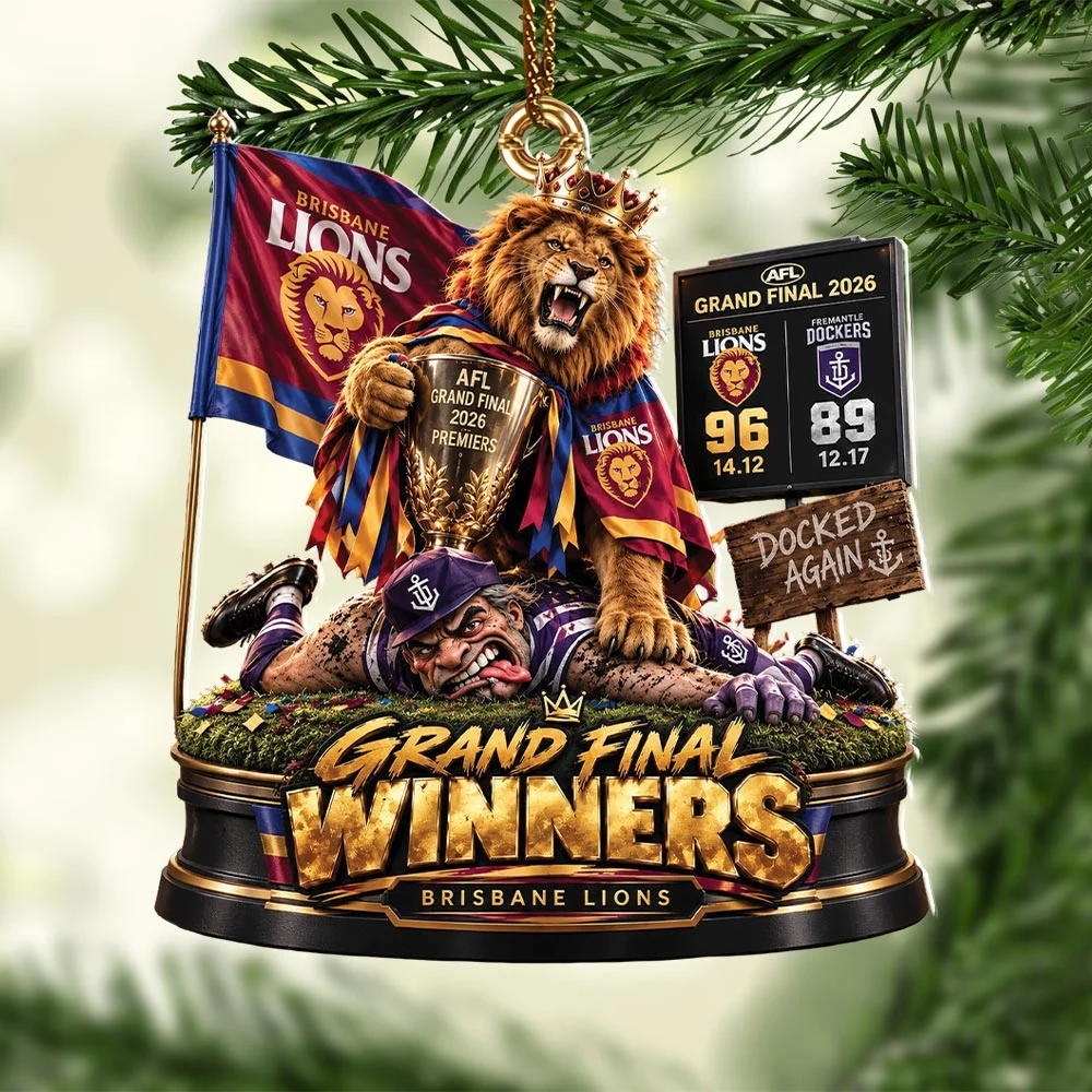Brisbane Lions 2026 AFL Premiers Custom Shape 2-side Printed Acrylic Ornament - HOATT21548