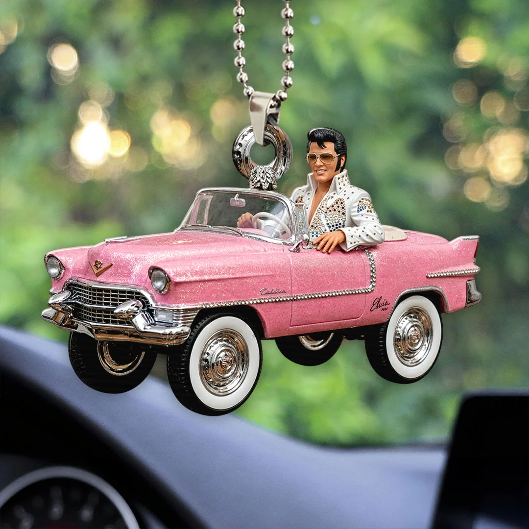 Elvis Presley Custom Shape 2-sided Acrylic Car Ornament - HOATT26722