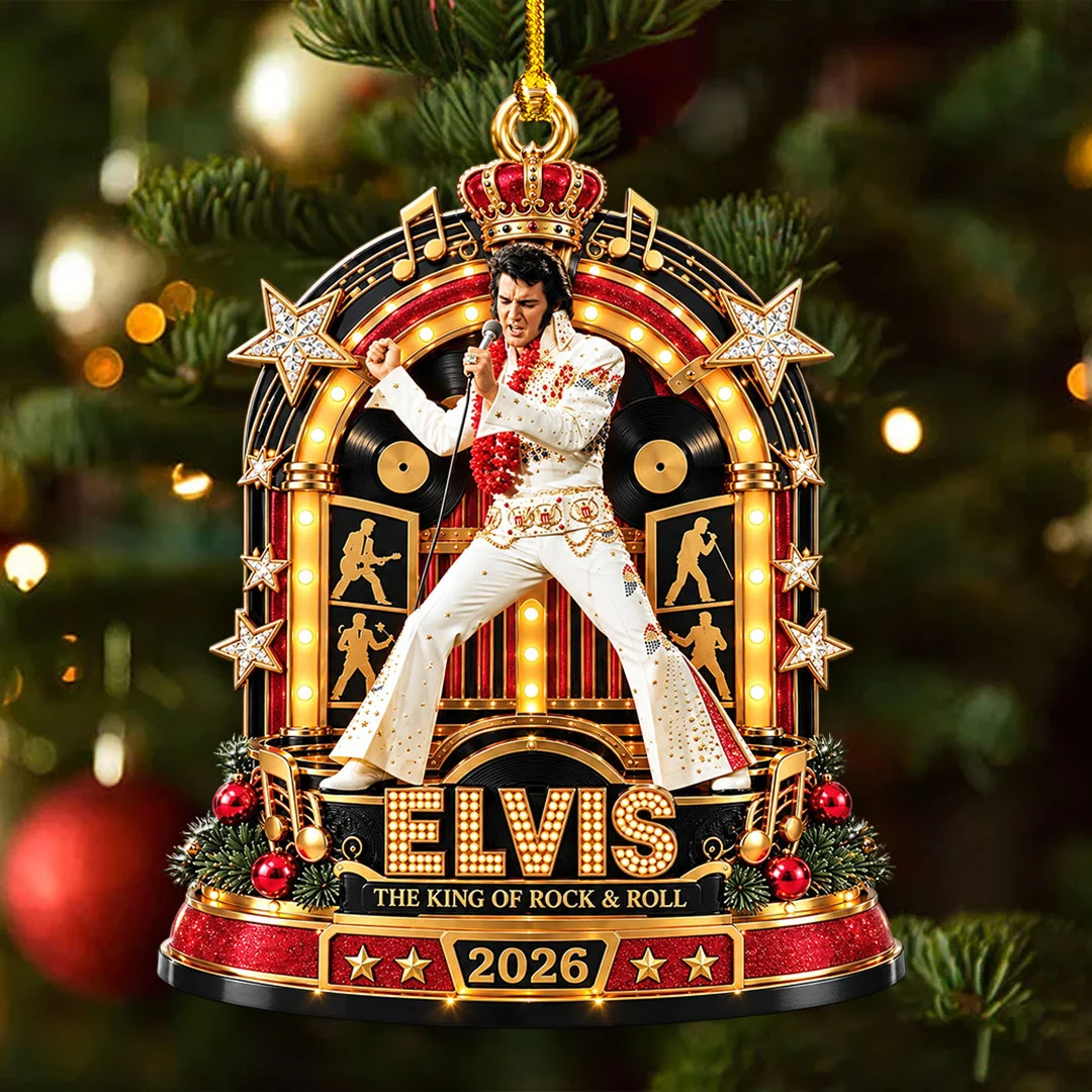 Elvis Presley Custom Shape 2-side Printed Acrylic Ornament - HOATT21458