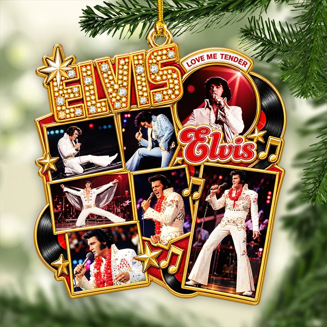 Elvis Presley Custom Shape 2-side Printed Acrylic Ornament - HOATT21539