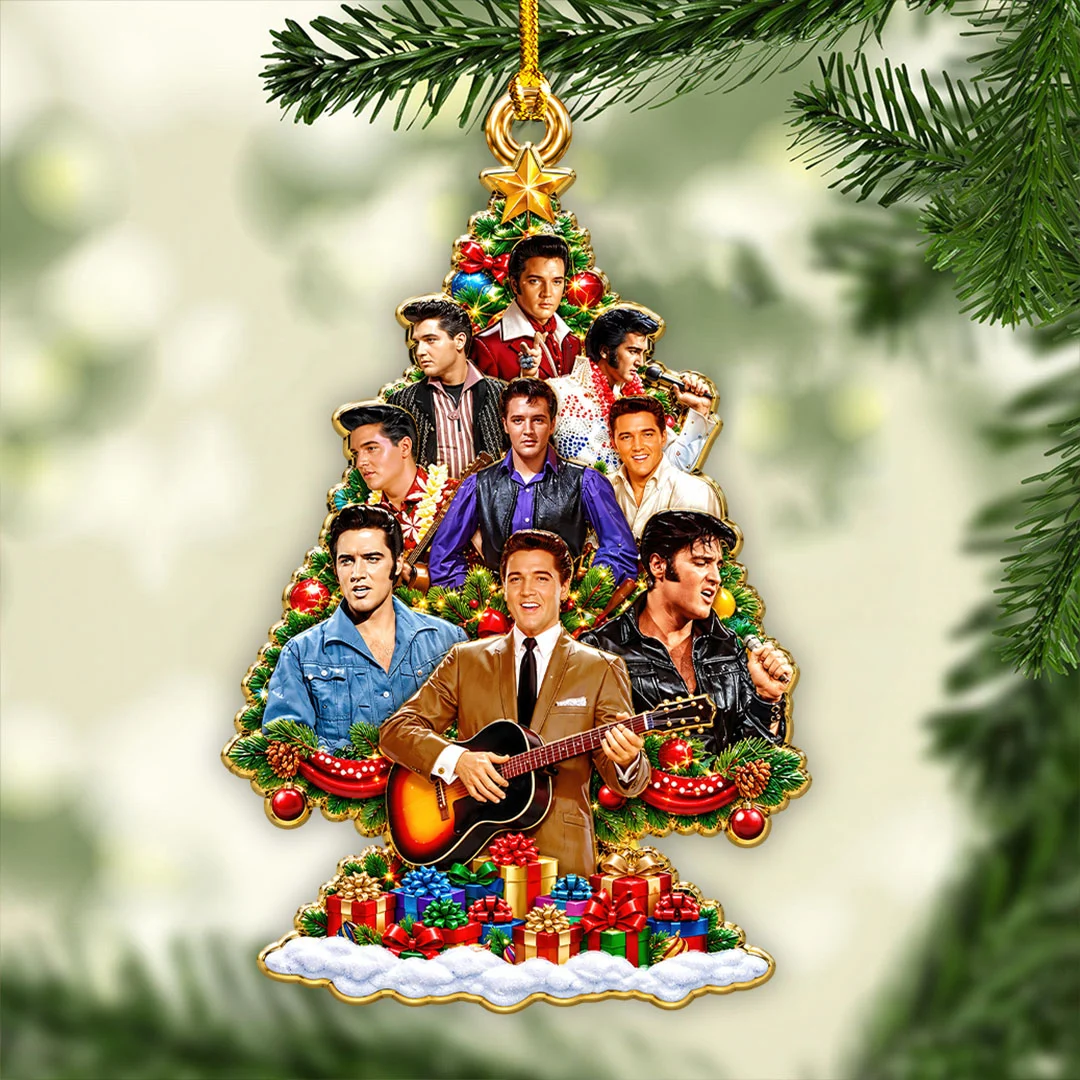 Elvis Presley Custom Shape 2-side Printed Acrylic Ornament - HOATT21541