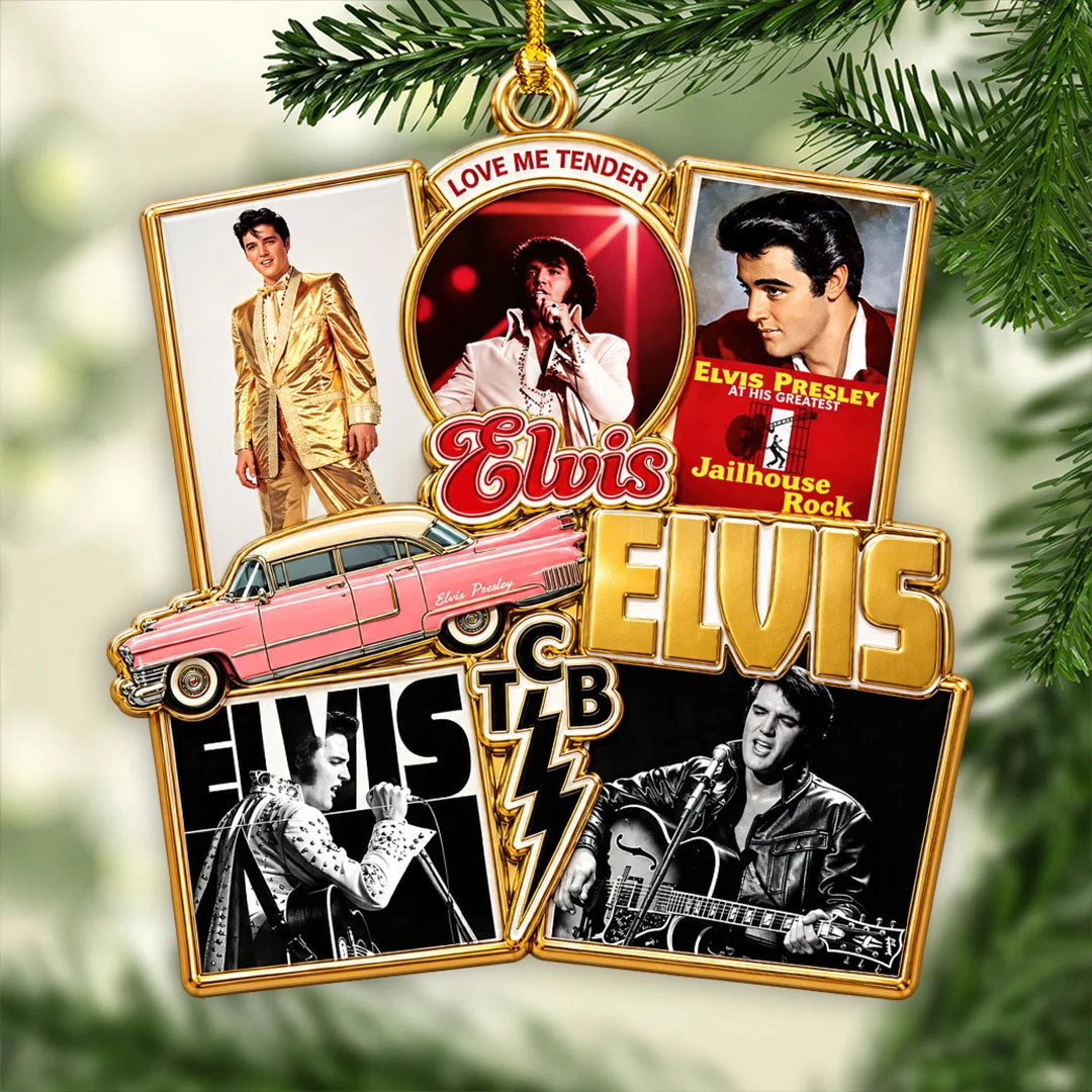 Elvis Presley Custom Shape 2-side Printed Acrylic Ornament - HOATT21542