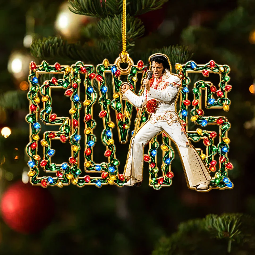 Elvis Presley Custom Shape 2-side Printed Acrylic Ornament - HOATT21543