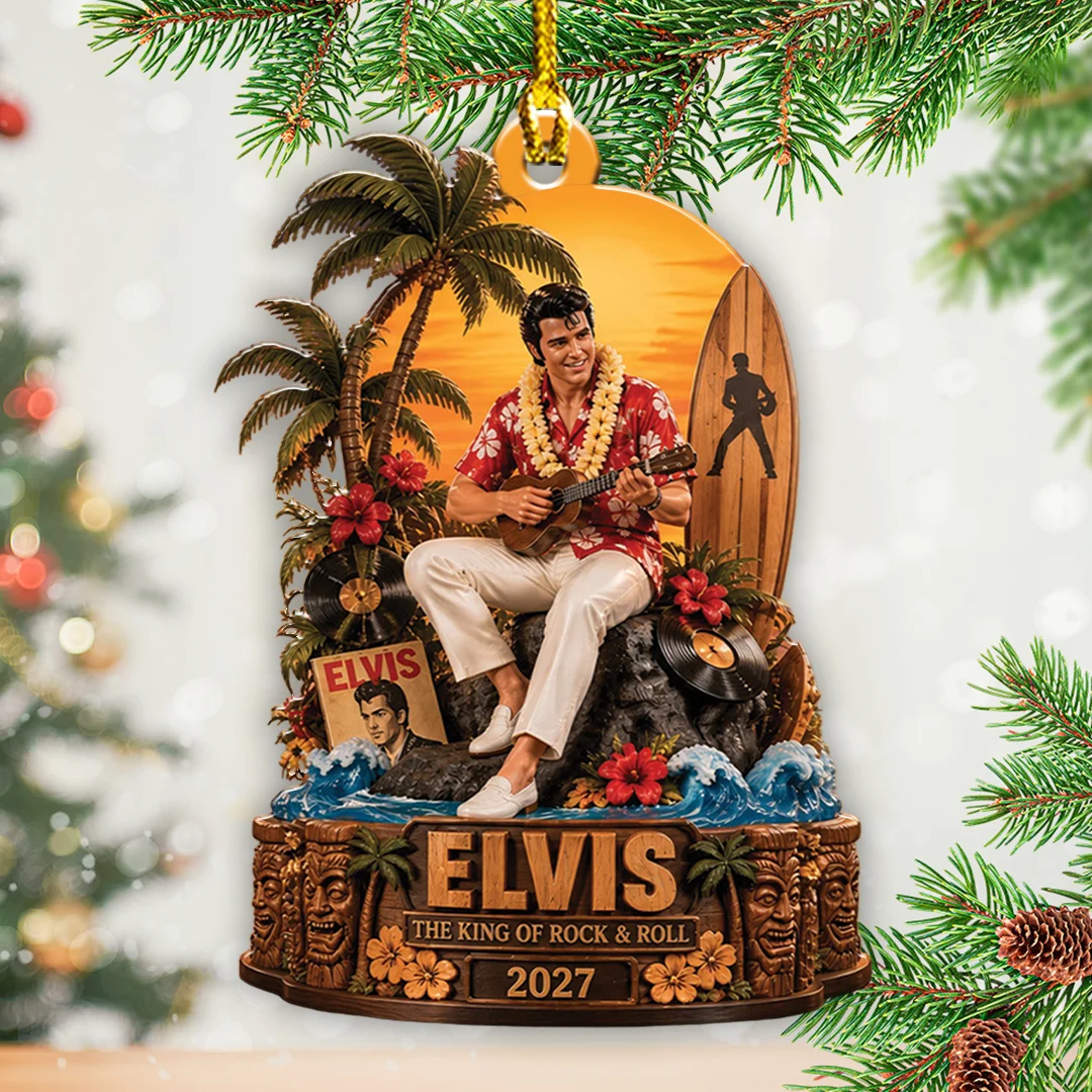 Elvis Presley 2027 Custom Shape 2-side Printed Acrylic Ornament - TANTN25901