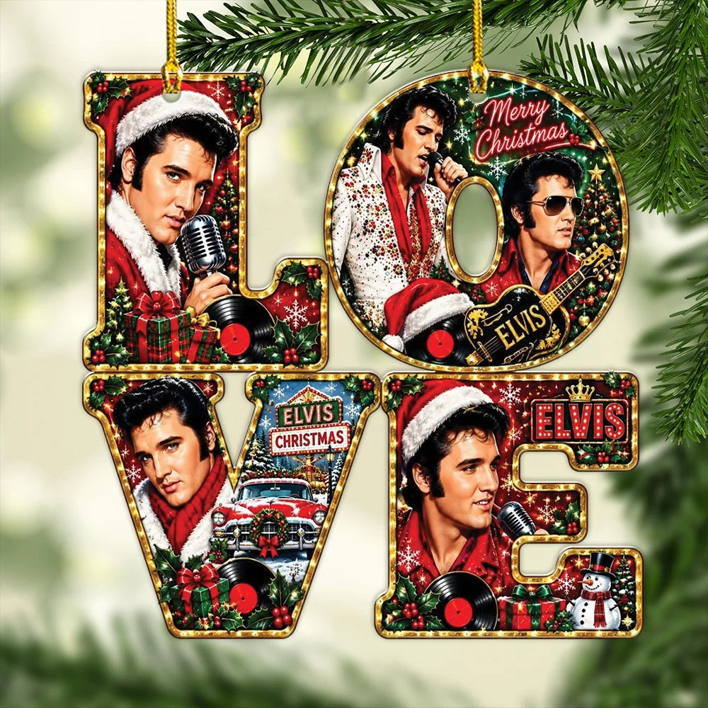 Elvis Presley Custom Shape 1-side Printed Acrylic Ornament - MAITM15323